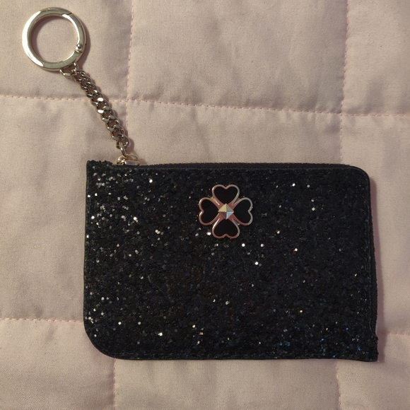 Kate Spade Glitter Zip Card Holder - Picture 1 of 5